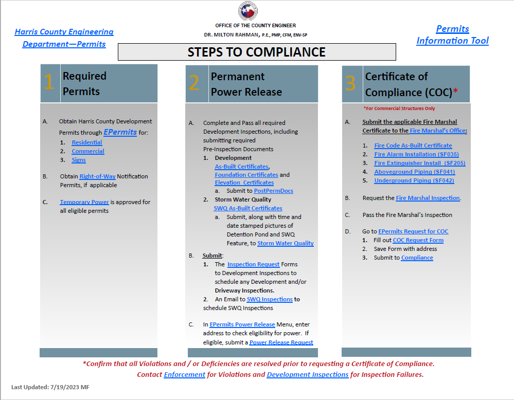 Step to compliance
